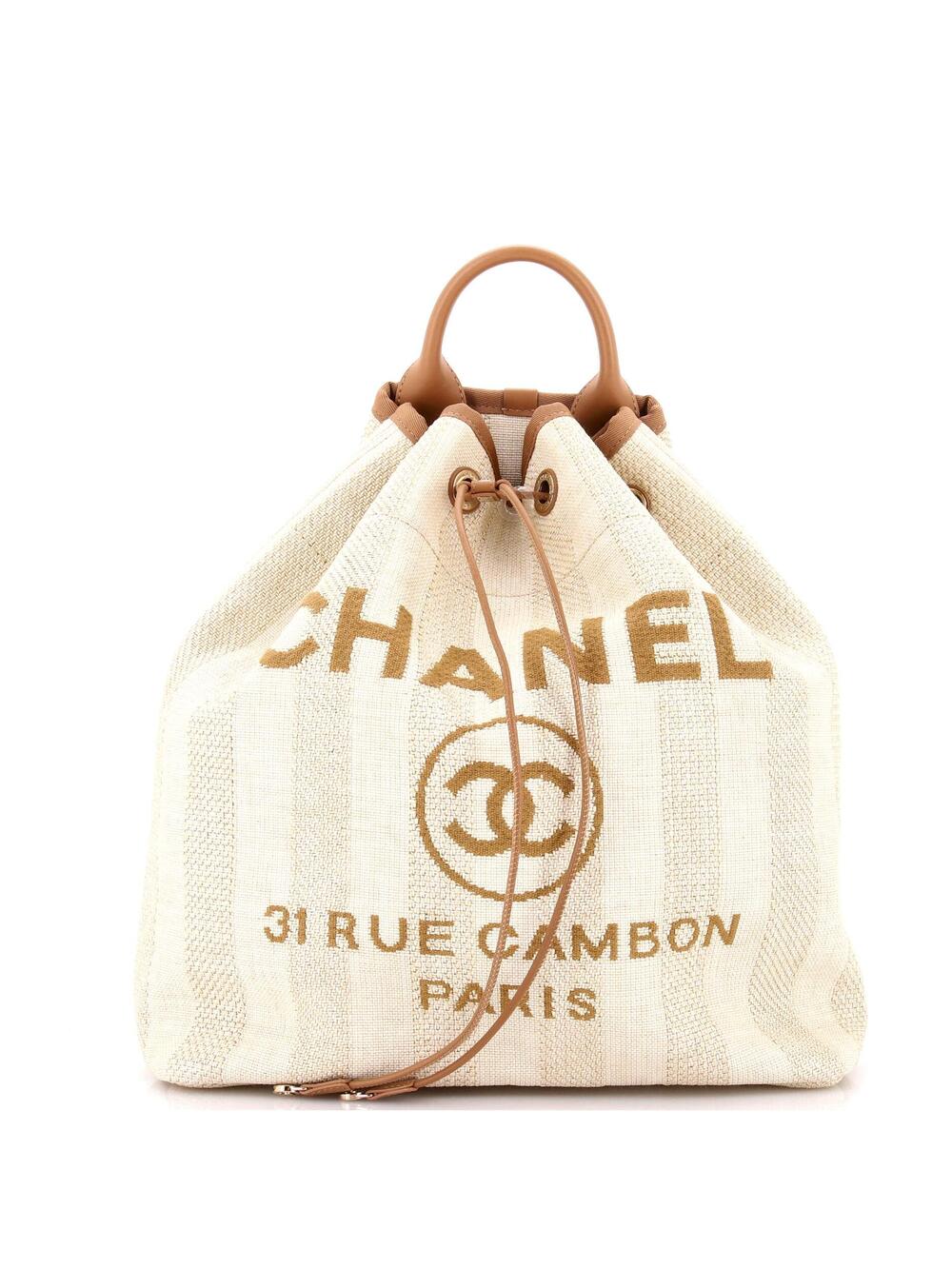 Chanel Deauville Backpack Raffia Large #371125C34B